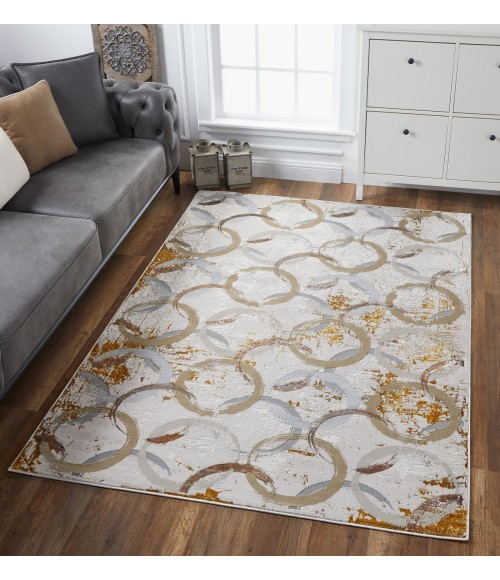 Kas Luna 7137 Birch White Area Rug 3'3" x 4'11"