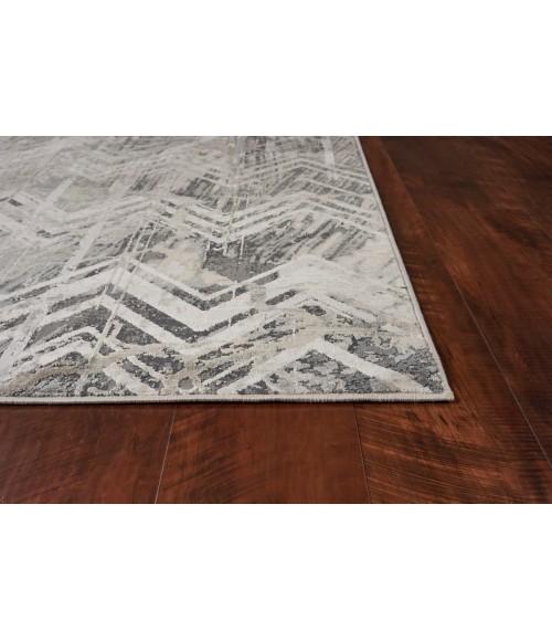 Kas Montreal Mor4758 Area Rug Kas Montreal 4758 Grey Chevron Area Rug 8'9" x 13'