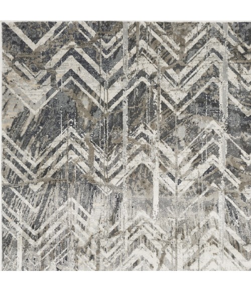 Kas Montreal Mor4758 Area Rug Kas Montreal 4758 Grey Chevron Area Rug 8'9" x 13'
