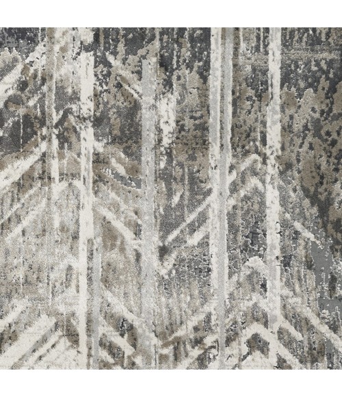 Kas Montreal Mor4758 Area Rug Kas Montreal 4758 Grey Chevron Area Rug 8'9" x 13'