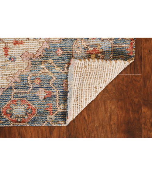 Kas Morris 2223 Blue/Red Gramercy Area Rug 7'6" x 9'6"