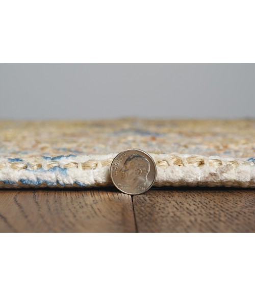 Kas Morris Moi2231 Area Rug Kas Morris 2231 Gold/Lt Blue Karissa Area Rug 7'6" x 9'6"