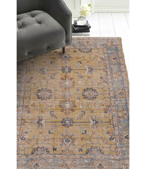 Kas Morris Moi2231 Area Rug Kas Morris 2231 Gold/Lt Blue Karissa Area Rug 7'6" x 9'6"