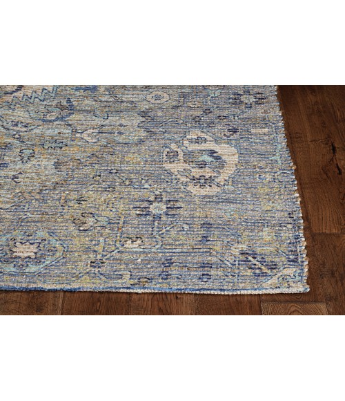 Kas Morris 2232 Blue/Yellow Gramercy Area Rug 27" x 45"