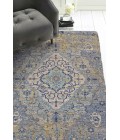 Kas Morris 2232 Blue/Yellow Gramercy Area Rug 27" x 45"
