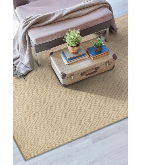 Kas Porto 1220 Ivory Herringbone 27" X 45"
