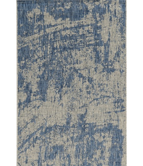 Kas Provo 5760 Grey/Denim Strokes Area Rug 7'10" Round