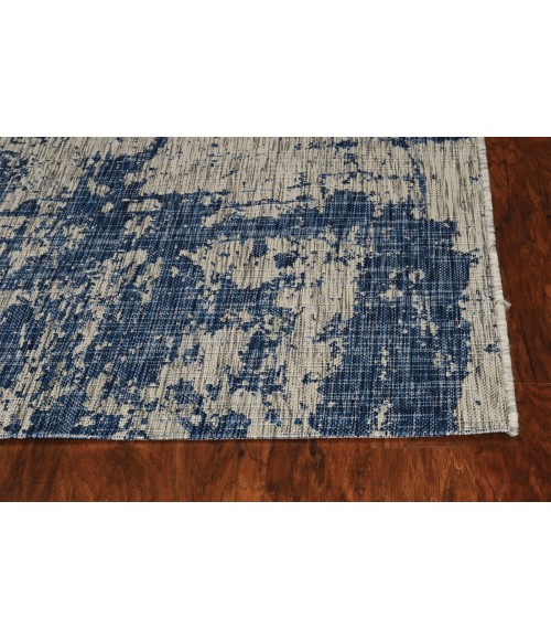 Kas Provo 5760 Grey/Denim Strokes Area Rug 7'10" Round