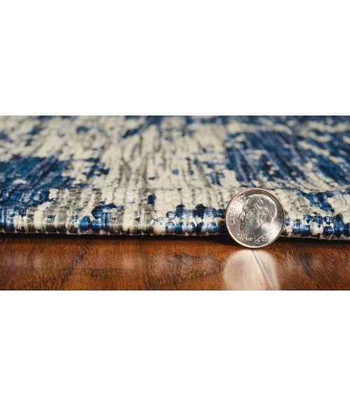Kas Provo 5760 Grey/Denim Strokes Area Rug 7'10" Round