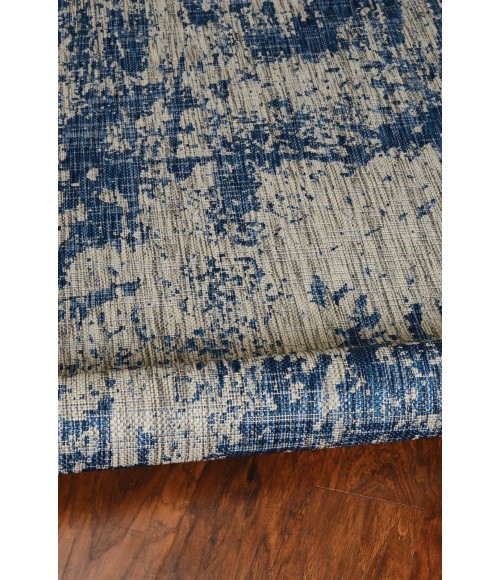 Kas Provo 5760 Grey/Denim Strokes Area Rug 7'10" Round