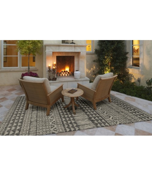 Kas Provo 5761 Charcoal Tribe Area Rug 3'3" x 4'11"