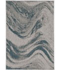 Kas Provo 5765 Grey/Teal Strokes Area Rug 7'10" Round
