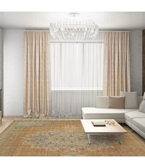 Kas Ria 6824 Coffee Elegance Area Rug 9' Round
