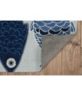 Kas Sonesta 2010 Lt Blue Sea Of Fish Area Rug 3'3" x 5'3"