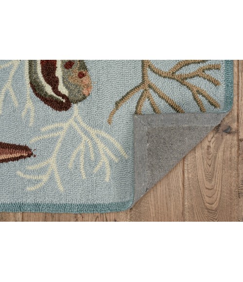 Kas Sonesta Soe2021 Area Rug Kas Sonesta 2021 Blue Coral Reef Area Rug 7'6" Round