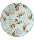 Kas Sonesta Soe2021 Area Rug Kas Sonesta 2021 Blue Coral Reef Area Rug 7'6" Round