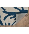 Kas Sonesta 2037 Ivory/Blue Coral Area Rug 2' x 7'6" Runner