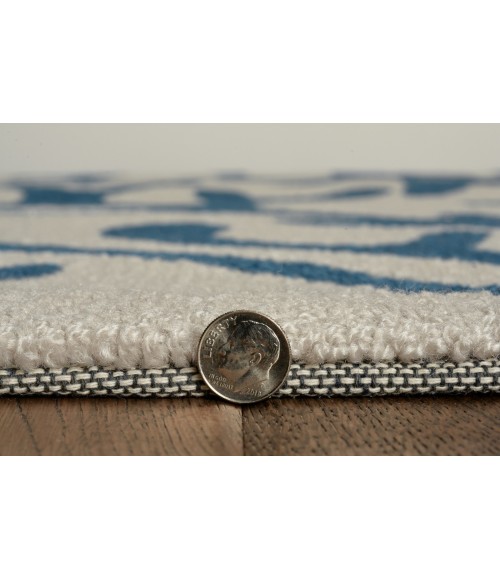 Kas Sonesta Soe2037 Area Rug Kas Sonesta 2037 Ivory/Blue Coral Area Rug 3'3" x 5'3"