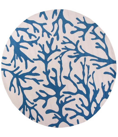 Kas Sonesta Soe2037 Area Rug Kas Sonesta 2037 Ivory/Blue Coral Area Rug 3'3" x 5'3"