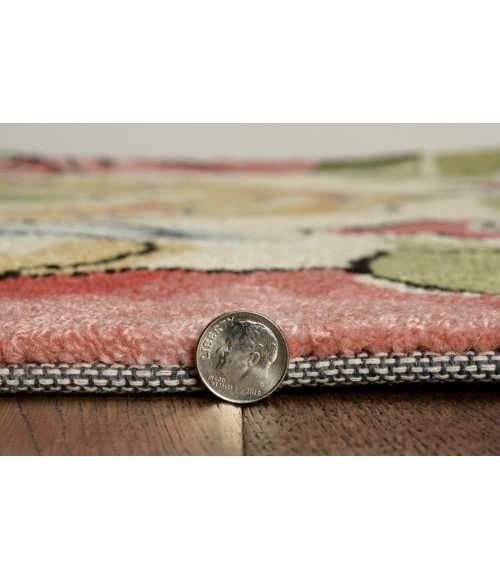 Kas Sonesta Soe2039 Area Rug Kas Sonesta 2039 Sand Floral Splash Area Rug 7'6" Round