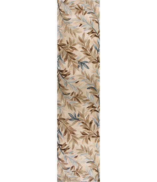 Kas Sparta Spa3126 Area Rug Kas Sparta 3126 Ivory Tropical Branches Area Rug 7'6" Round