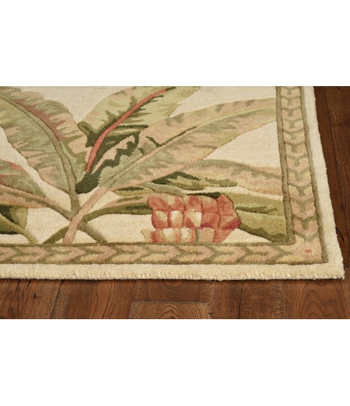 Kas Sparta 3133 Ivory Tropical Oasis Area Rug 2'6" x 10' Runner