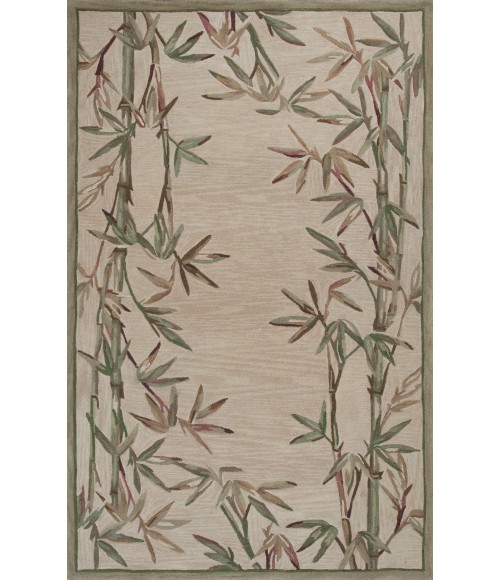 Kas Sparta 3146 Ivory Bamboo Border Area Rug 8'6" x 11'6"