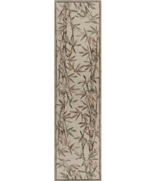 Kas Sparta 3146 Ivory Bamboo Border Area Rug 8'6" x 11'6"