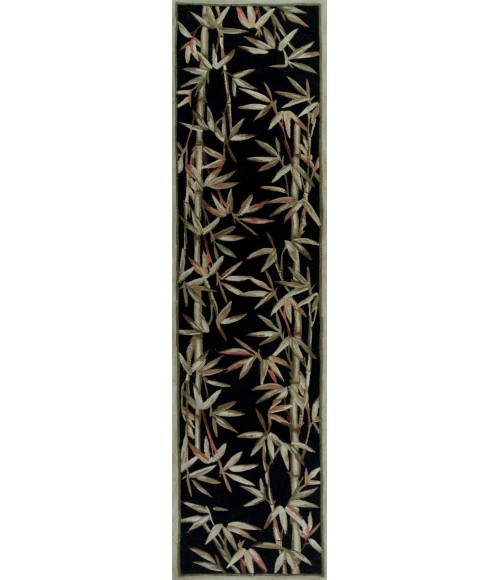 Kas Sparta 3147 Black Bamboo Border Area Rug 5'3" x 8'3"