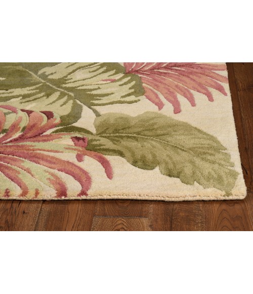 Kas Sparta 3148 Beige Palm Leaves Area Rug 2'6" x 10' Runner