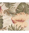Kas Sparta 3148 Beige Palm Leaves Area Rug 2'6" x 10' Runner