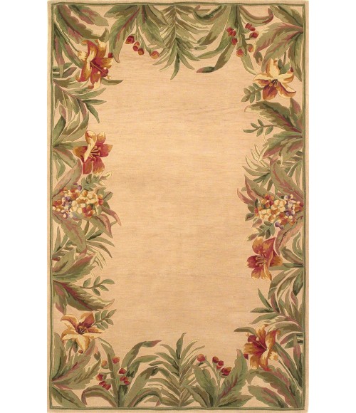 Kas Sparta 3151 Ivory Rainforest Area Rug 5'6" Round