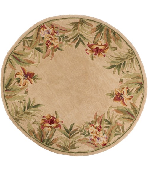 Kas Sparta 3151 Ivory Rainforest Area Rug 5'6" Round