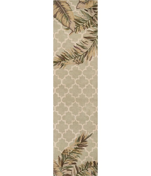 Kas Sparta Spa3153 Area Rug Kas Sparta 3153 Sage Tropical Mosaic Area Rug 5'6" Round