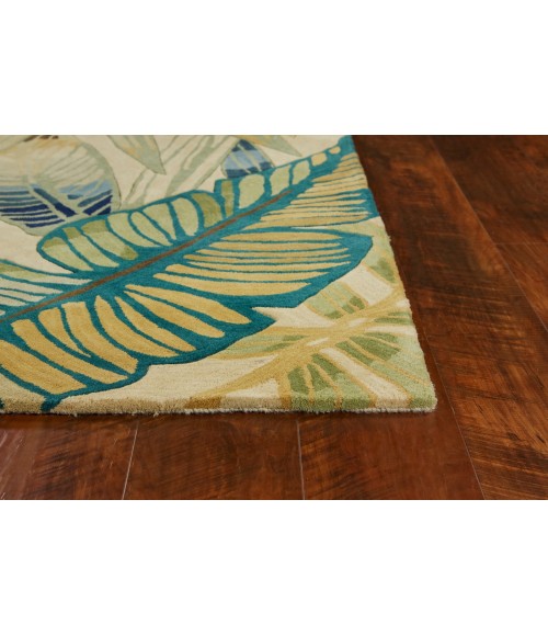 Kas Sparta 3154 Ivory/Teal Nassau Area Rug 3'6" x 5'6"