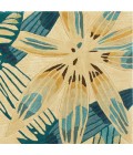 Kas Sparta 3154 Ivory/Teal Nassau Area Rug 3'6" x 5'6"