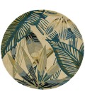 Kas Sparta Spa3154 Area Rug Kas Sparta 3154 Ivory/Teal Nassau Area Rug 5'6" Round