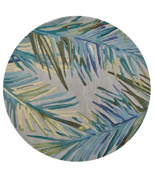 Kas Sparta 3156 Grey/Blue Montego Area Rug 5'6" Round