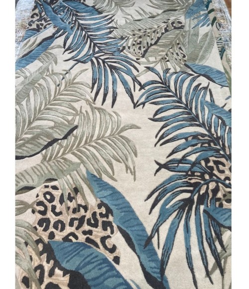 Kas Sparta Spa3183 Area Rug Kas Sparta 3183 Ivory/Blue Leopard Area Rug