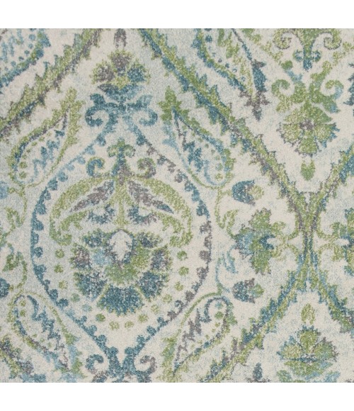 Kas Stella Ste6256 Area Rug Kas Stella 6256 Ivory/Teal Parisian Area Rug 5'3" x 7'7"