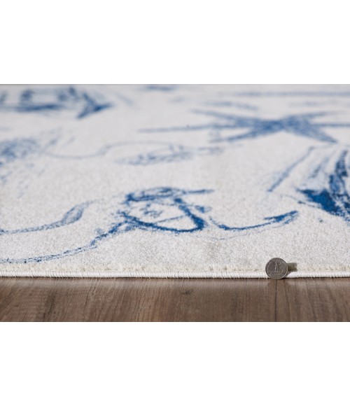 Kas Stella Ste6269 Area Rug Kas Stella 6269 Ivory/Navy Coast Area Rug 7'10" x 10'10"