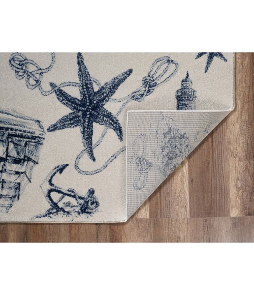 Kas Stella Ste6269 Area Rug Kas Stella 6269 Ivory/Navy Coast Area Rug 7'10" x 10'10"