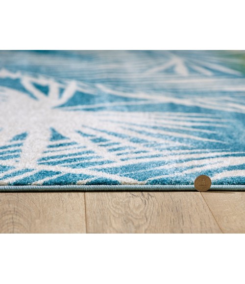 Kas Stella Ste6273 Area Rug Kas Stella 6273 Ivory/Green Tropical Area Rug 5'3" x 7'7"