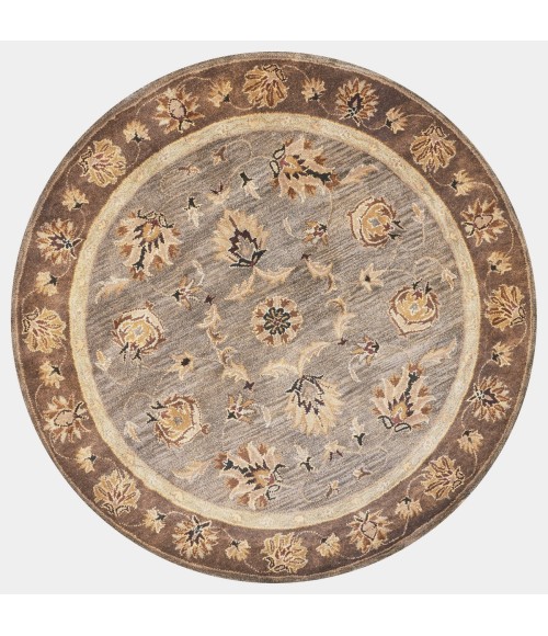 Kas Syriana 6000 Grey/Mocha Mahal Area Rug 5'6" Round