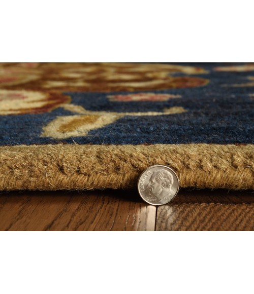 Kas Syriana Syr6020 Area Rug Kas Syriana 6020 Navy Tapestry Area Rug 5'6" Round