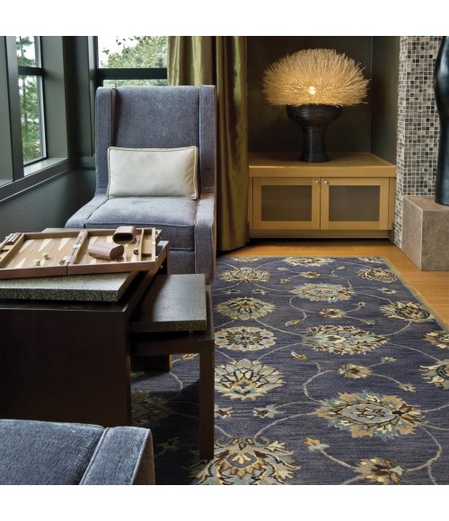 Kas Syriana 6024 Midnight Kashan Area Rug 5' x 8'