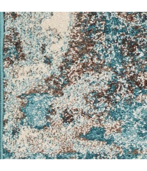 Kas Watercolors Wat6233 Area Rug Kas Watercolors 6233 Ivory/Teal Watercolors 6'7" x 9'6"