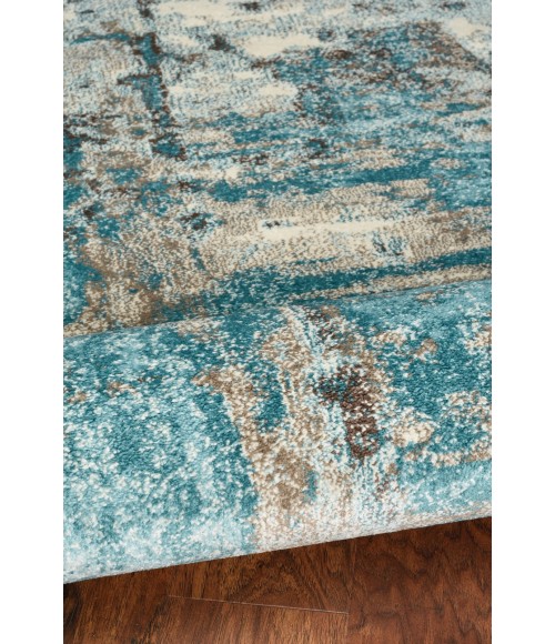 Kas Watercolors Wat6233 Area Rug Kas Watercolors 6233 Ivory/Teal Watercolors 6'7" x 9'6"