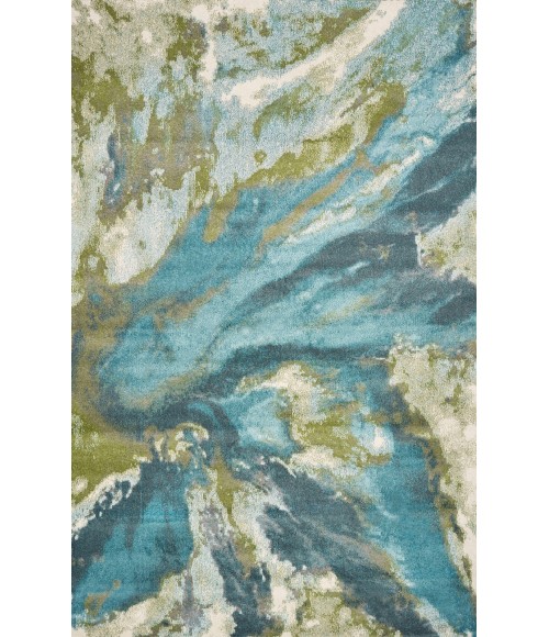Kas Watercolors Wat6234 Area Rug Kas Watercolors 6234 Teal Abstract 8'3" x10'2"