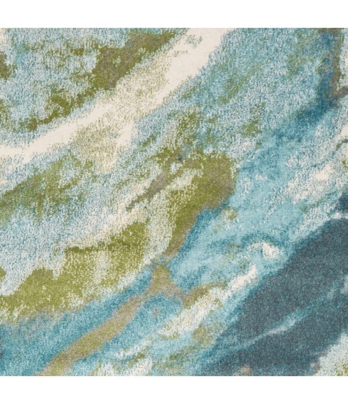 Kas Watercolors Wat6234 Area Rug Kas Watercolors 6234 Teal Abstract 8'3" x10'2"